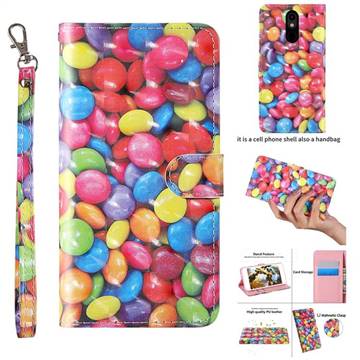 Colorful Jelly Beans 3D Painted Leather Wallet Case for LG Stylo 5
