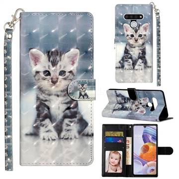 Kitten Cat 3D Leather Phone Holster Wallet Case for LG Stylo 6