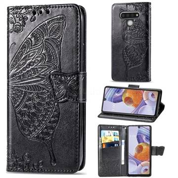STENES Bling Wallet Case Compatible with LG Stylo 4 / LG Q Stylus 3D Handmade Heart Design Leather Cover with Cable Protector Stylish - Black 4 Pack 