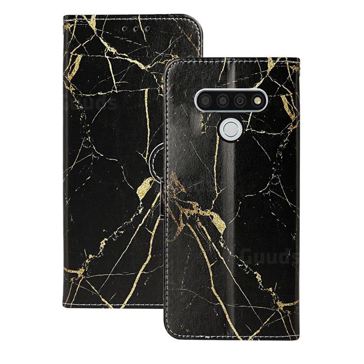 Black Gold Marble PU Leather Wallet Case for LG Stylo 6