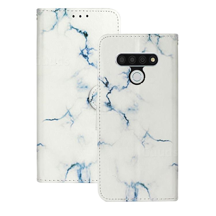 Soft White Marble PU Leather Wallet Case for LG Stylo 6