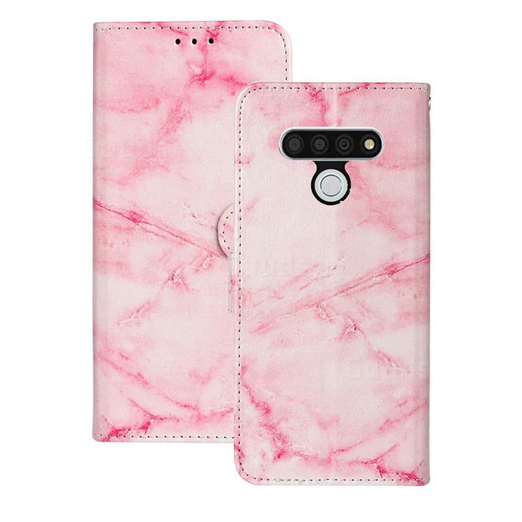 Pink Marble PU Leather Wallet Case for LG Stylo 6