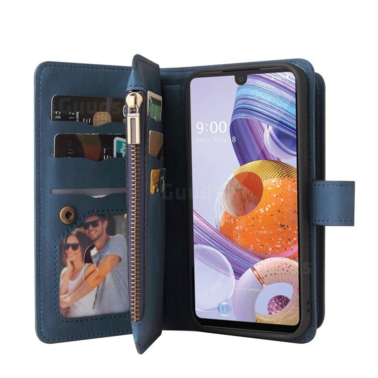 Luxury Multi Functional Zipper Wallet Leather Phone Case Cover For Lg