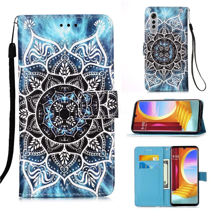 Underwater Mandala Matte Leather Wallet Phone Case for LG Velvet 5G (LG G9 G900)