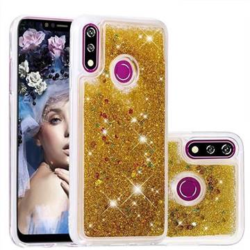 Dynamic Liquid Glitter Quicksand Sequins TPU Phone Case for LG W10 - Golden