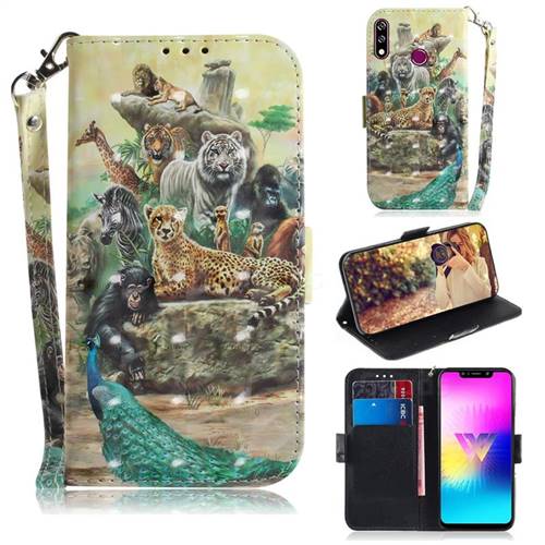 Beast Zoo 3D Painted Leather Wallet Phone Case for LG W10