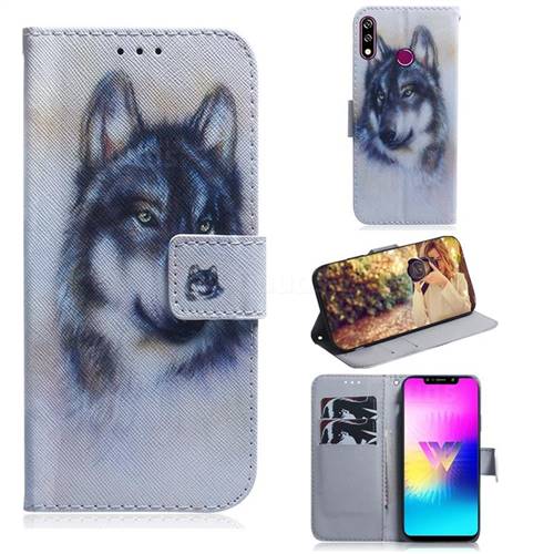 Snow Wolf PU Leather Wallet Case for LG W10