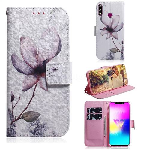 Magnolia Flower PU Leather Wallet Case for LG W10