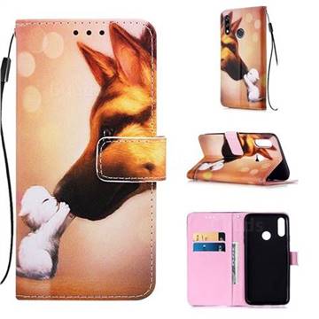 Hound Kiss Matte Leather Wallet Phone Case for LG W10