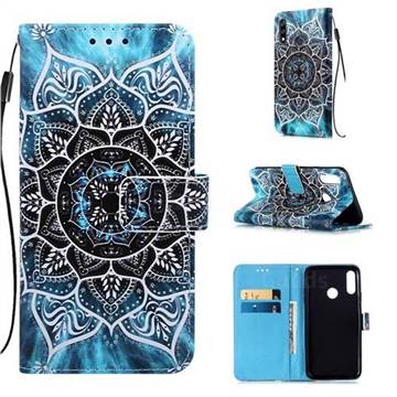 Underwater Mandala Matte Leather Wallet Phone Case for LG W10