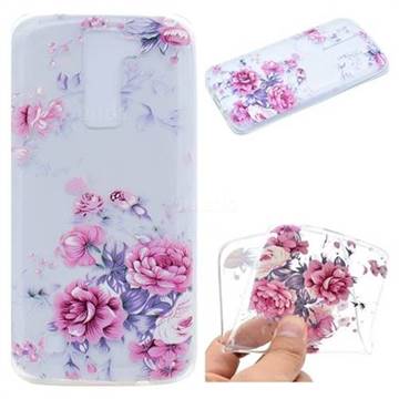 Peony Super Clear Soft TPU Back Cover for LG K10 K420N K430DS K430DSF K430DSY