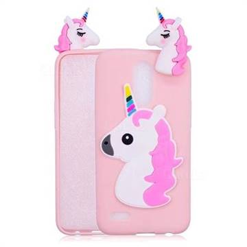 Unicorn Soft 3D Silicone Case for LG K10 2017 - Pink