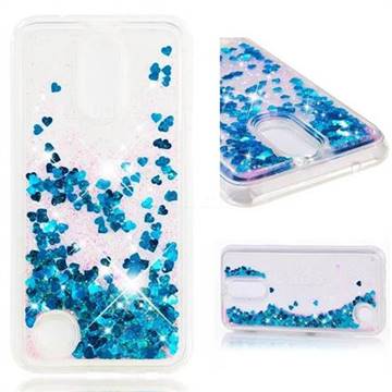 Dynamic Liquid Glitter Quicksand Sequins TPU Phone Case for LG K10 2017 - Blue