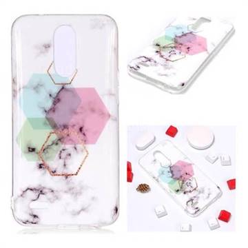 Hexagonal Soft TPU Marble Pattern Phone Case for LG K10 2017