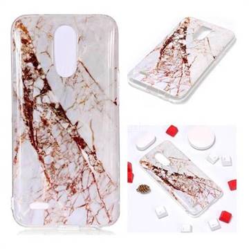White Crushed Soft TPU Marble Pattern Phone Case for LG K10 2017
