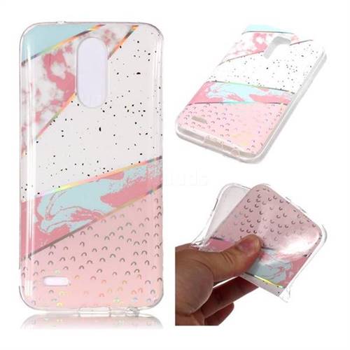 Matching Color Marble Pattern Bright Color Laser Soft TPU Case for LG K10 2017