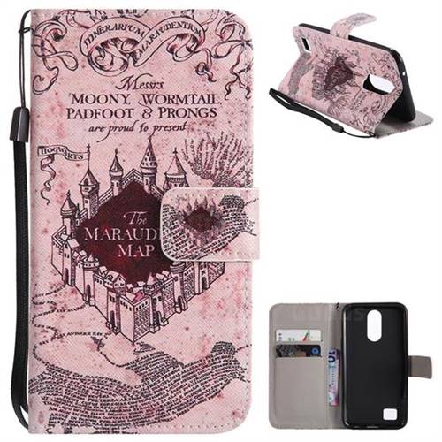 Castle The Marauders Map PU Leather Wallet Case for LG K10 2017