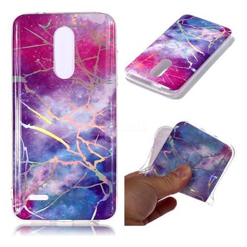 Dream Sky Marble Pattern Bright Color Laser Soft TPU Case for LG K10 (2018)