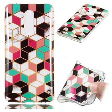 Three-dimensional Square Soft TPU Marble Pattern Phone Case for LG K10 (2018)