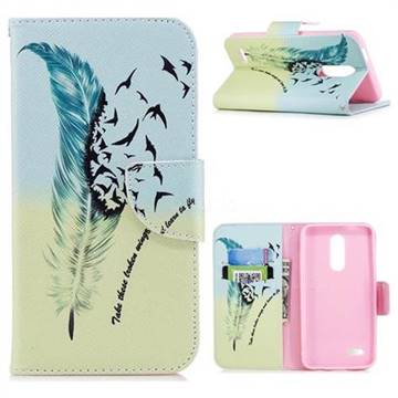 Feather Bird Leather Wallet Case for LG K10 (2018)