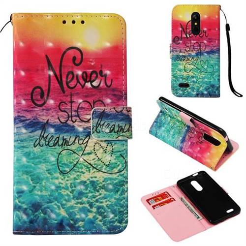 Colorful Dream Catcher 3D Painted Leather Wallet Case for LG K10 (2018)