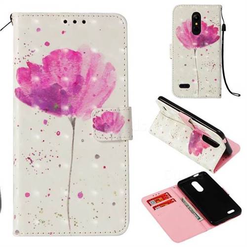 Watercolor 3D Painted Leather Wallet Case for LG K10 (2018)