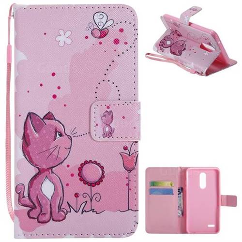 Cats and Bees PU Leather Wallet Case for LG K10 (2018)