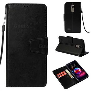 Retro Phantom Smooth PU Leather Wallet Holster Case for LG K10 (2018) - Black