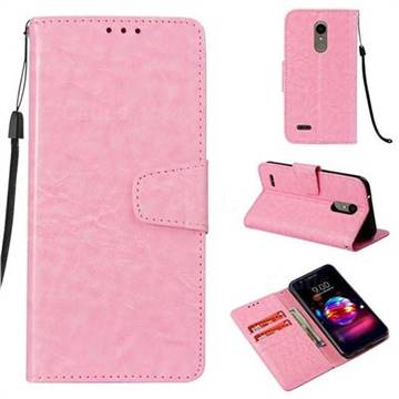 Retro Phantom Smooth PU Leather Wallet Holster Case for LG K10 (2018) - Pink