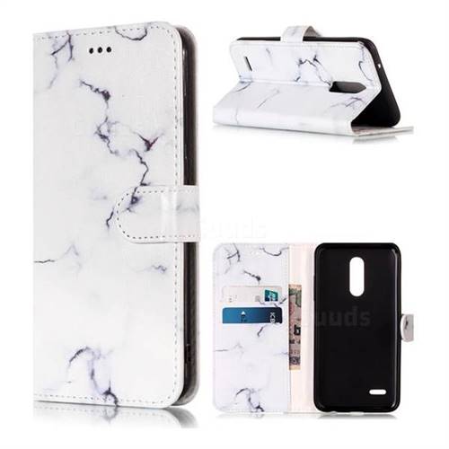 Soft White Marble PU Leather Wallet Case for LG K10 (2018)