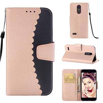 Lace Stitching Mobile Phone Case for LG K10 (2018) - Black