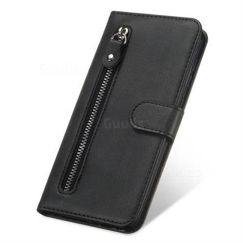 Retro Luxury Zipper Leather Phone Wallet Case for LG K40 (LG K12+, LG ...