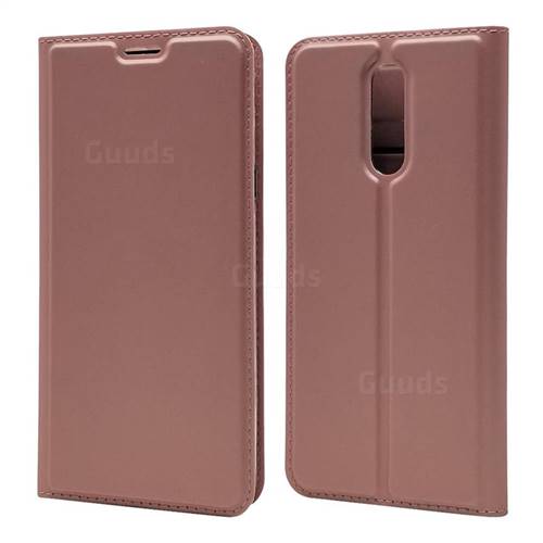 Ultra Slim Card Magnetic Automatic Suction Leather Wallet Case for LG K40 (LG K12+, LG K12 Plus) - Rose Gold