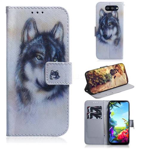 Snow Wolf PU Leather Wallet Case for LG K40S