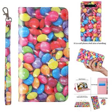 Colorful Jelly Beans 3D Painted Leather Wallet Case for LG K41S