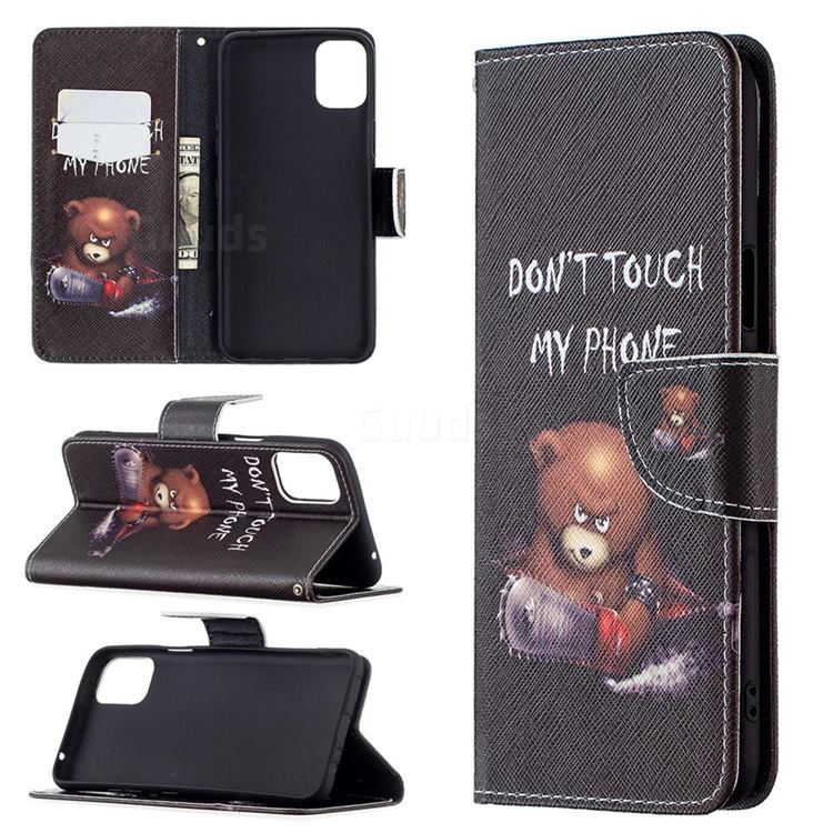 Chainsaw Bear Leather Wallet Case for LG K42