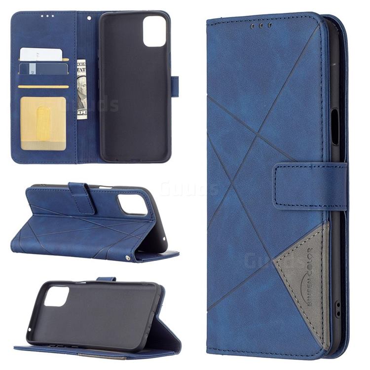 Binfen Color BF05 Prismatic Slim Wallet Flip Cover for LG K42 - Blue