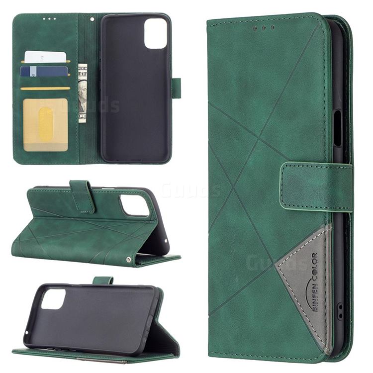 Binfen Color BF05 Prismatic Slim Wallet Flip Cover for LG K42 - Green