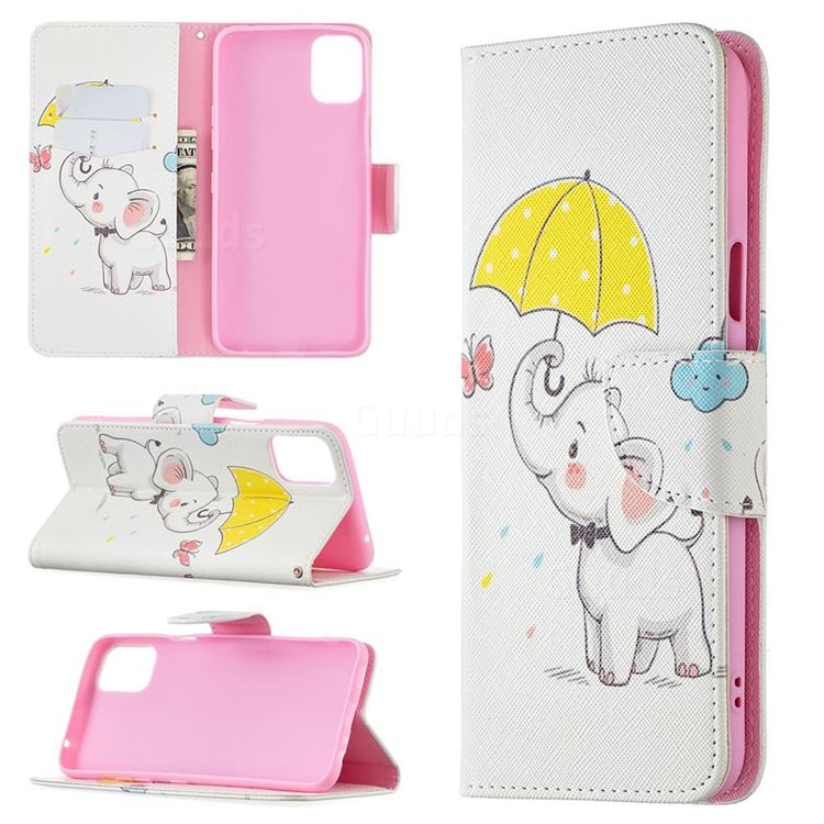 Umbrella Elephant Leather Wallet Case for LG K42