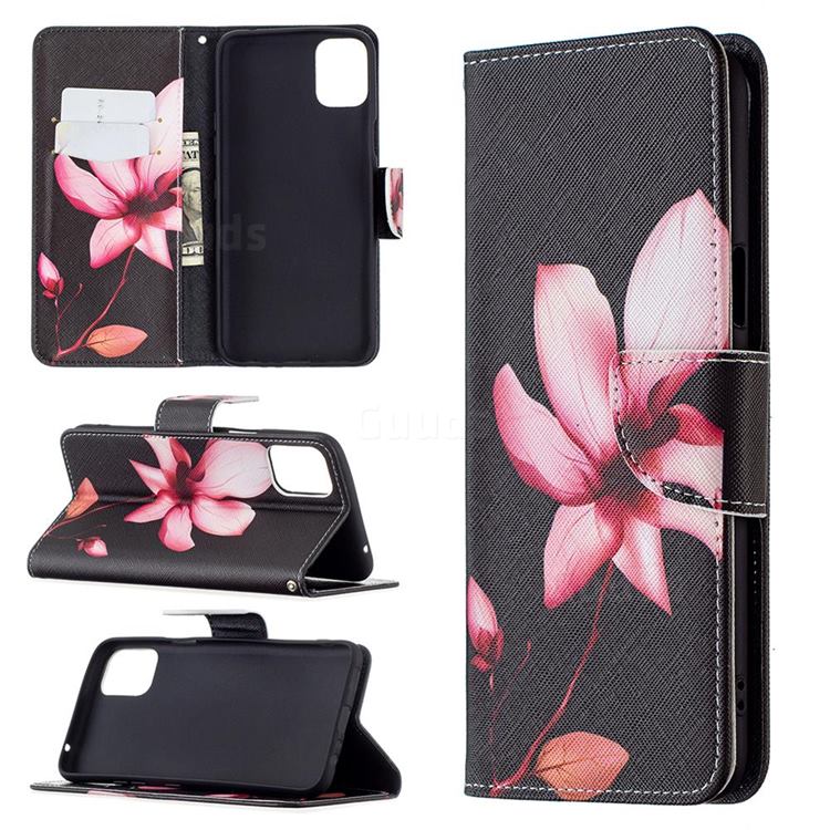 Lotus Flower Leather Wallet Case for LG K42