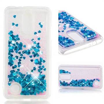 Dynamic Liquid Glitter Quicksand Sequins TPU Phone Case for LG K4 (2017) M160 Phoenix3 Fortune - Blue