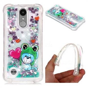 Heart Frog Lion Dynamic Liquid Glitter Sand Quicksand Star TPU Case for LG K4 (2017) M160 Phoenix3 Fortune