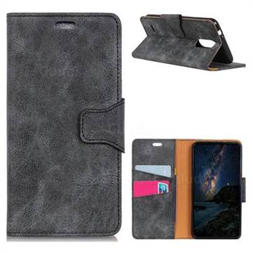 MURREN Luxury Retro Classic PU Leather Wallet Phone Case for LG K4 (2017) M160 Phoenix3 Fortune - Gray