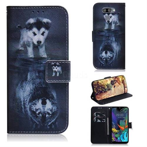 Wolf and Dog PU Leather Wallet Case for LG K50