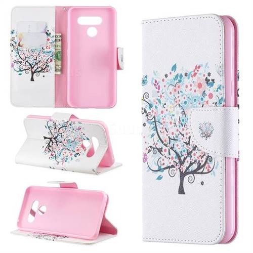 Colorful Tree Leather Wallet Case for LG K50