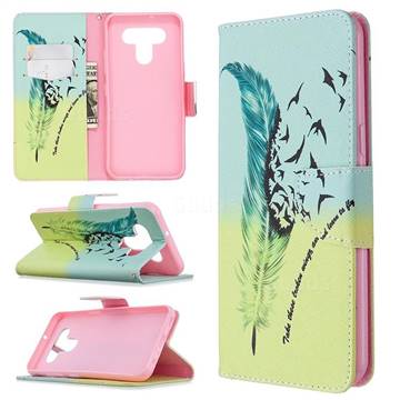 Feather Bird Leather Wallet Case for LG K51