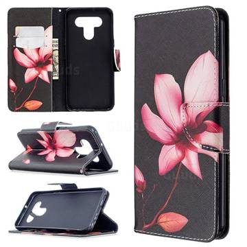 Lotus Flower Leather Wallet Case for LG K51