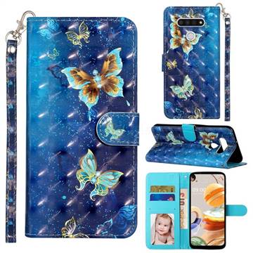 Rankine Butterfly 3D Leather Phone Holster Wallet Case for LG K51