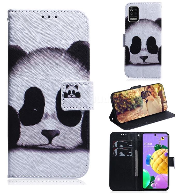 Sleeping Panda PU Leather Wallet Case for LG K52 K62 Q52