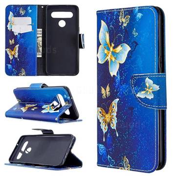 Golden Butterflies Leather Wallet Case for LG K61